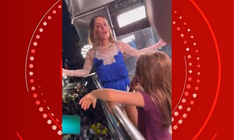VÍDEO: Claudia Leitte vibra com participação especial da filha em show na Bahia
