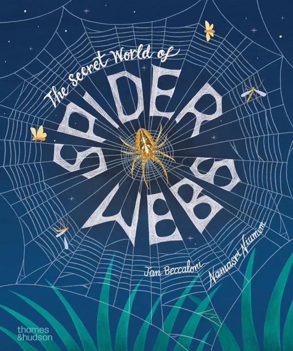 Book cover - spider in the center of an elaborate web.