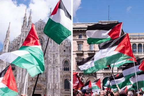 Nelle piazze del 25 aprile il Tricolore italiano sostituito dalle bandiere della Palestina
