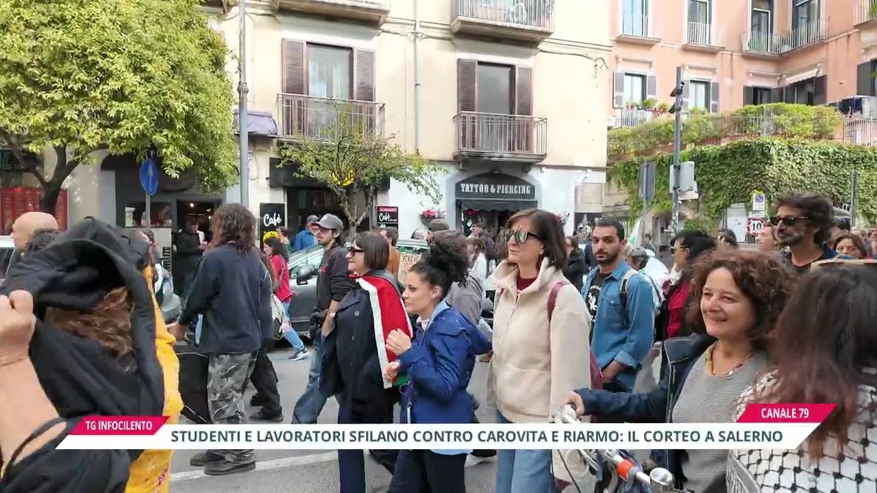 Salerno, corteo contro carovita e riarmo: in piazza studenti e lavoratori
