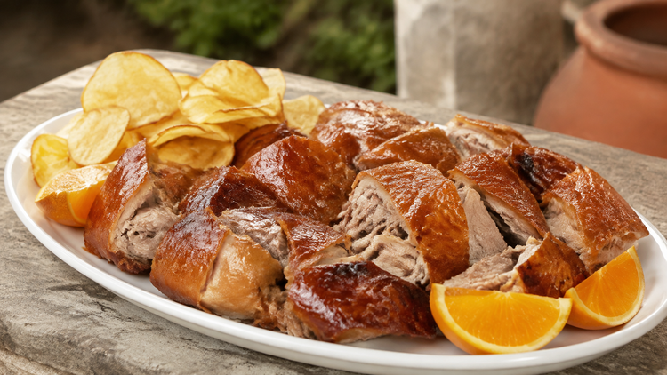Leitão à Bairrada, cochon de lait portugais rôti à la peau croustillante
