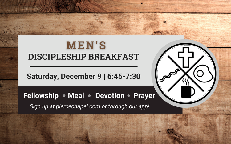 Men’s Discipleship Breakfast- Dec. 9