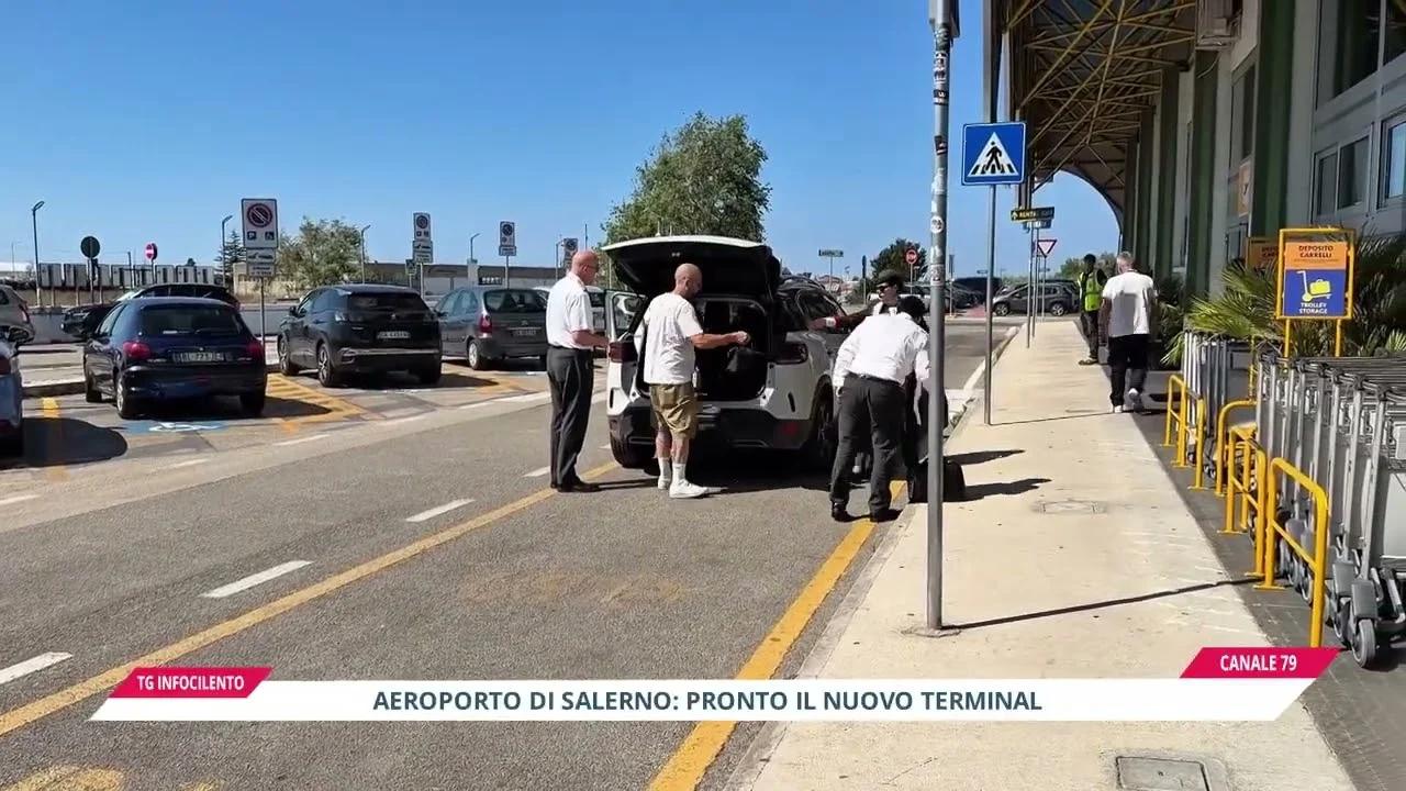 Aeroporto di Salerno, pronto il nuovo terminal: sopralluogo di Cascone e De Luca Jr