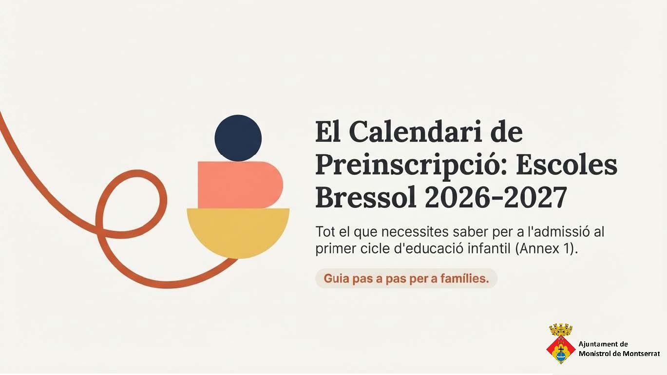 Matriculació de l'escola bressol municipal curs 2026-2027