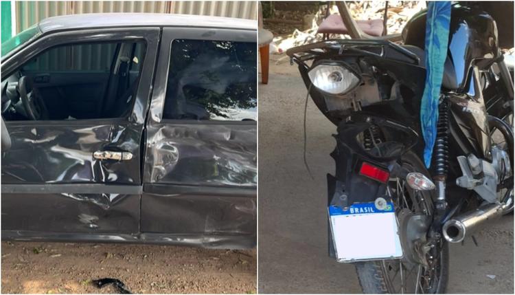 Carro fecha motociclista na avenida Carlos Pereira de Melo e causa acidente em Boa Vista