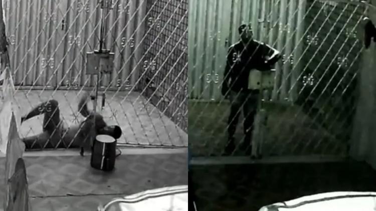 Homem pula muro para furtar residência, mas fica preso em portão e desiste do crime