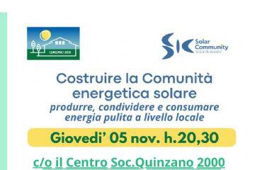 05/11/2026 - conferenza "Costruire la Comunità energetica solare"