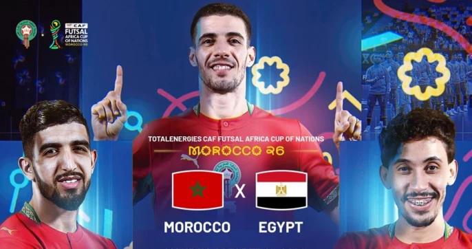المنتخب المغربي يواجه مصر اليوم في نصف نهائي كأس إفريقيا للفوتسال
