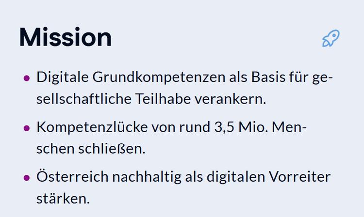 Die Mission der Bildungsoffensive. Screenshot Digital Austria