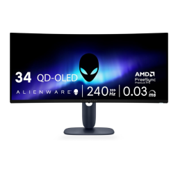 Alienware 34 240Hz QD-OLED on white background