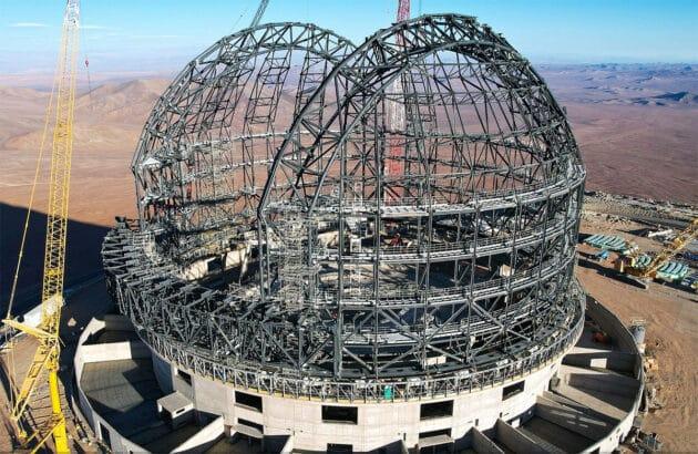 Das derzeit im Bau befindliche „Extremely Large Telescope“ (ELT) der Europäischen Südsternwarte (ESO) in der chilenischen Atacamawüste.Copyright: ESO/G. Vecchia