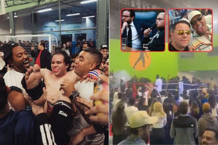 Fãs de 'advogado das estrelas' invadem ringue, jogam bombas e interrompem evento de lutas em SP