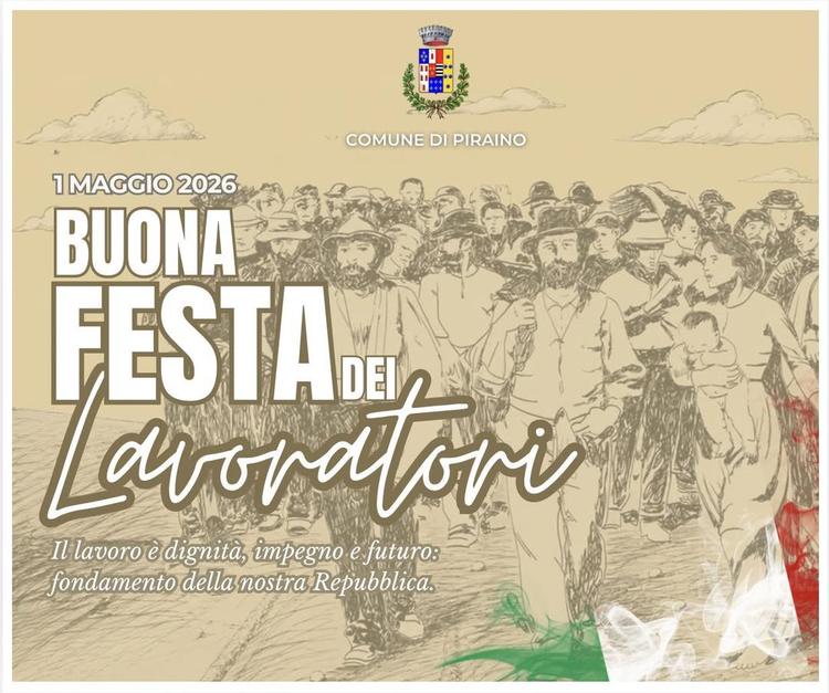 📌 1 Maggio - Il Comune di Piraino augura a tutti una buona Festa dei Lavoratori. Il lavoro è dignità, ogni giorno. #Com...