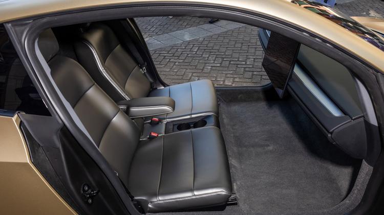 The interior of the Cybercab shown at SXSW.