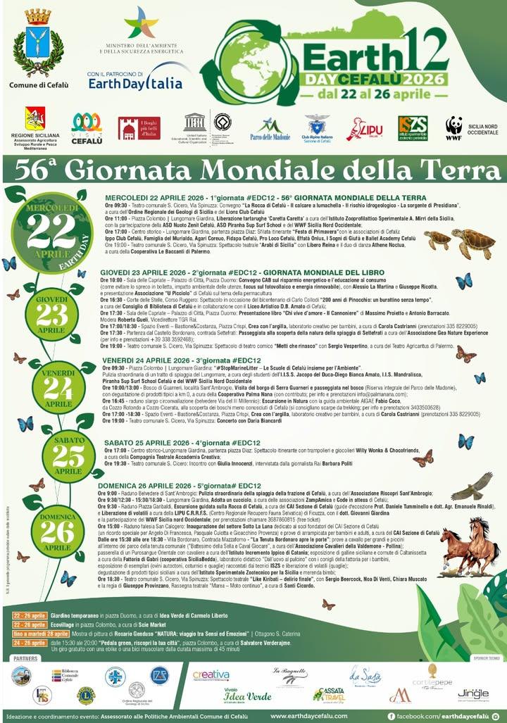 Earth Day Cefalù... tutto è pronto per la 56° Giornata Mondiale della Terra- Ecco il programma