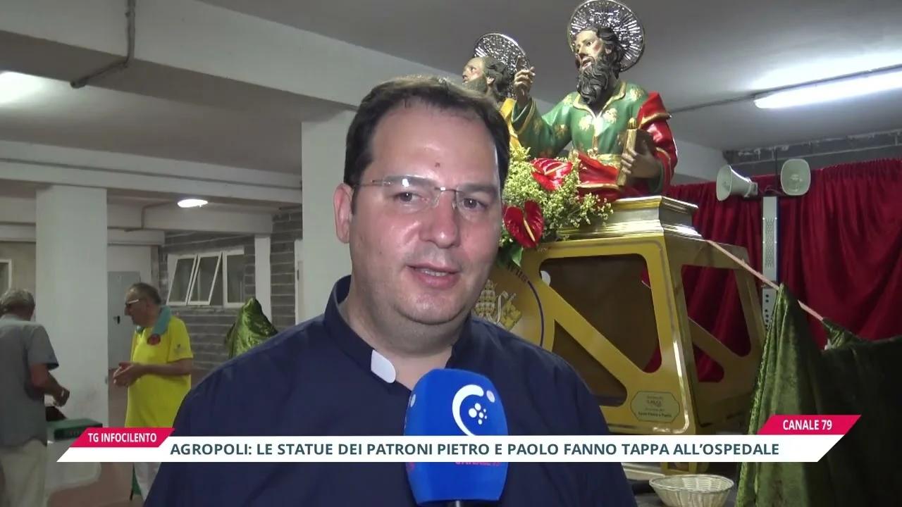 Agropoli: le statue dei patroni Pietro e Paolo fanno tappa all’ospedale
