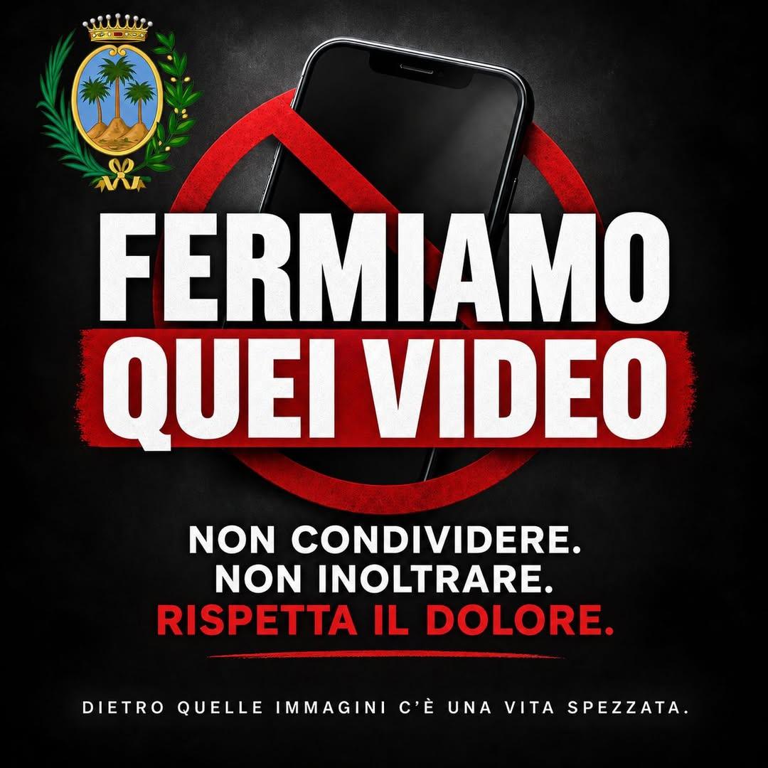 FERMATE LA DIFFUSIONE DI QUEI VIDEO: BASTA! La nostra comunità è sconvolta dalla tragica morte di un giovane concittadin...