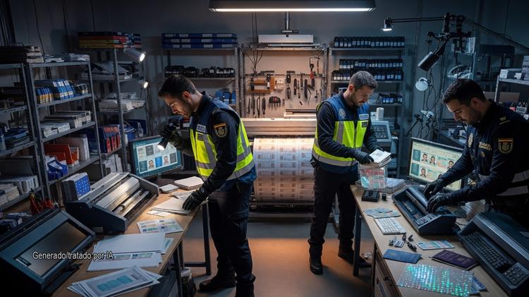 Desmantelado  un laboratorio de documentos falsos
