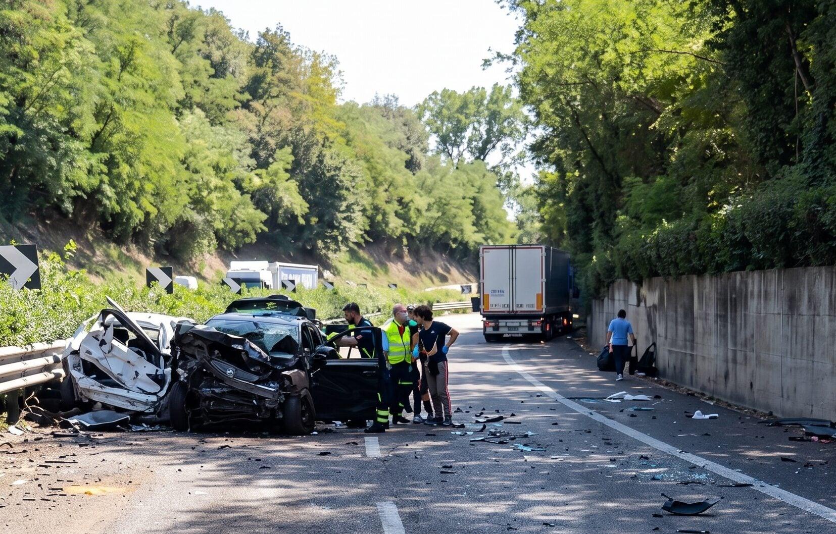 Incidente sul raccordo Salerno-Avellino, scontro tra sette auto: tratto chiuso e traffico in tilt