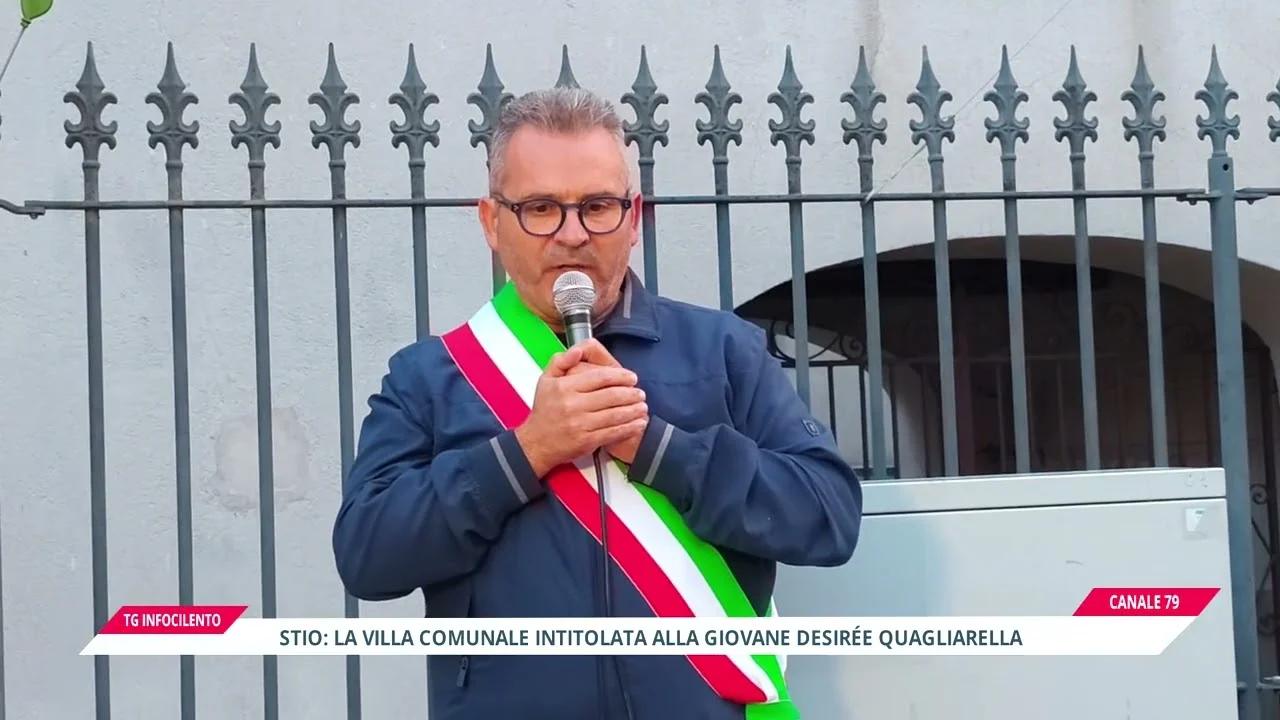 Stio: intitolata a Desirée Quagliarella la Villa comunale, ieri la cerimonia