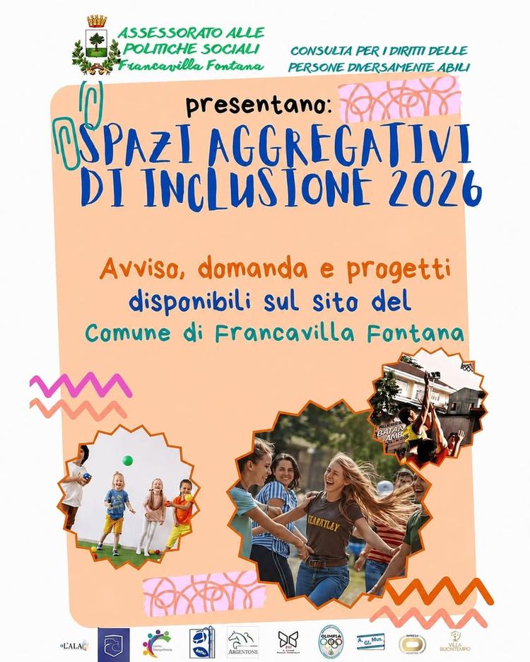 Torna Spazi Aggregativi di Inclusione, il progetto promosso dall'Assessorato alle Politiche Sociali in collaborazione co...