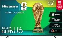 A Hisense 55-inch U6 4K Smart TV