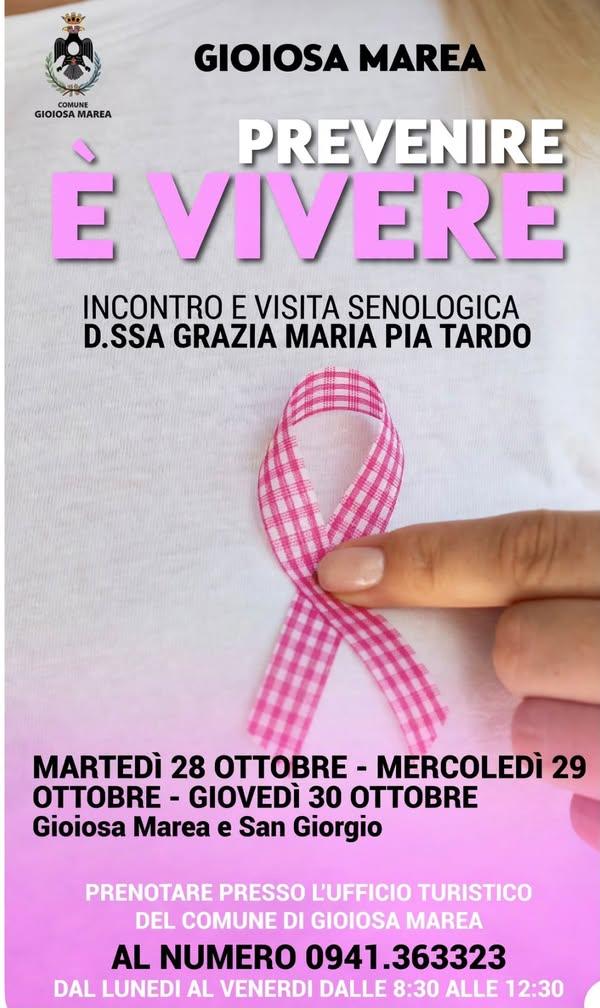 🎗️Ottobre è il mese dedicato alla sensibilizzazione sul tumore al seno. Il Comune di Gioiosa Marea promuove tre giornat...