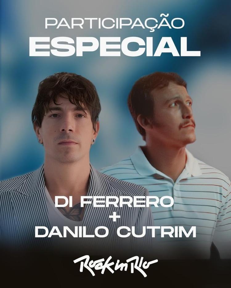 Danilo Cutrim, vocalista de Forfun e Braza, participa do show de Di Ferrero no Rock in Rio