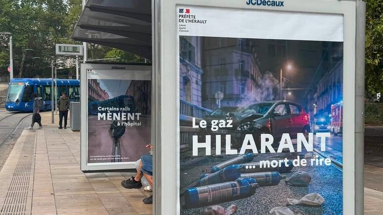 Hérault : protoxyde d'azote, stupéfiants, trottinettes ... La préfecture lance une campagne choc sur les routes