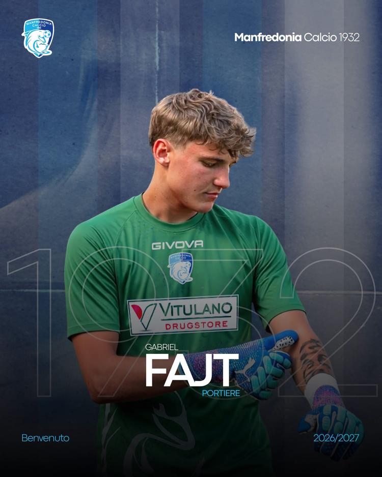 Manfredonia, ufficiale l’arrivo del portiere classe 2008 Gabriel Fajt