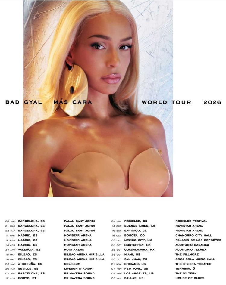 Bad Gyal announces new Más Cara World Tour dates across Latin America and the U.S.
