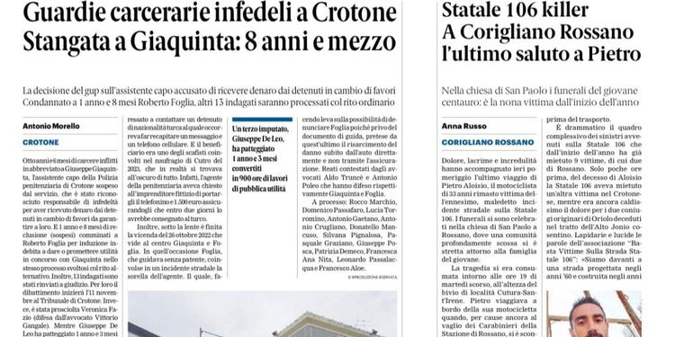 Rassegna stampa 28-05-2026 edizioni Calabria
