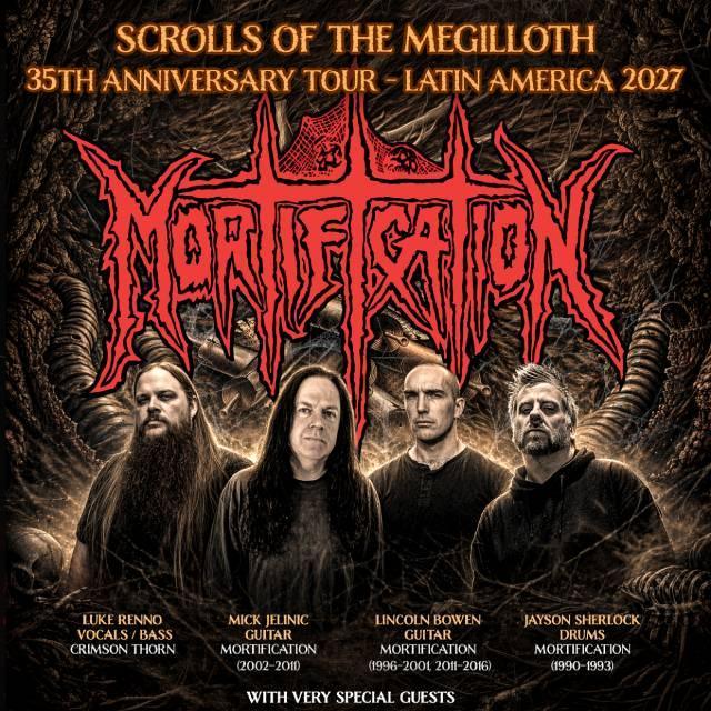 Mortification fará quatro shows no Brasil em 2027; confira datas e locais