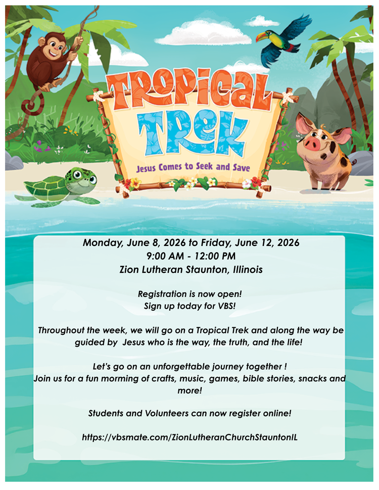 Tropical Trek VBS Online Registration Now Open!