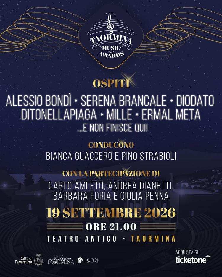 La prima edizione dei Taormina Music Awards è sempre più vicina. Segui la pagina ufficiale per non perdere annunci, aggi...