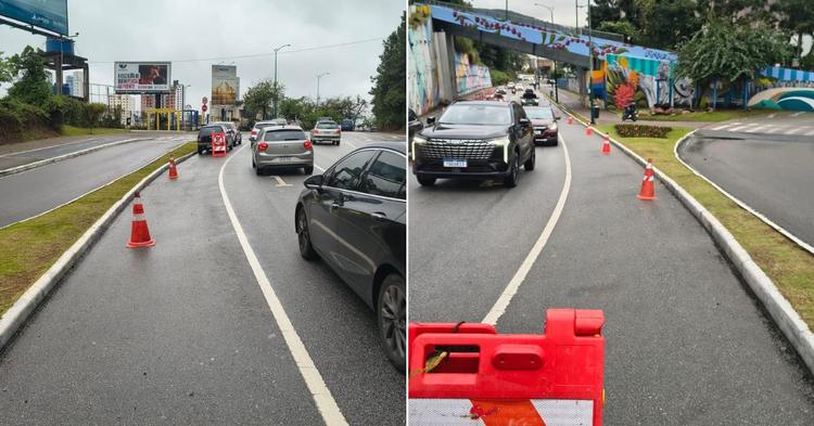 Monitoramento de encosta provoca interdição parcial na Avenida Martin Luther&nbsp;