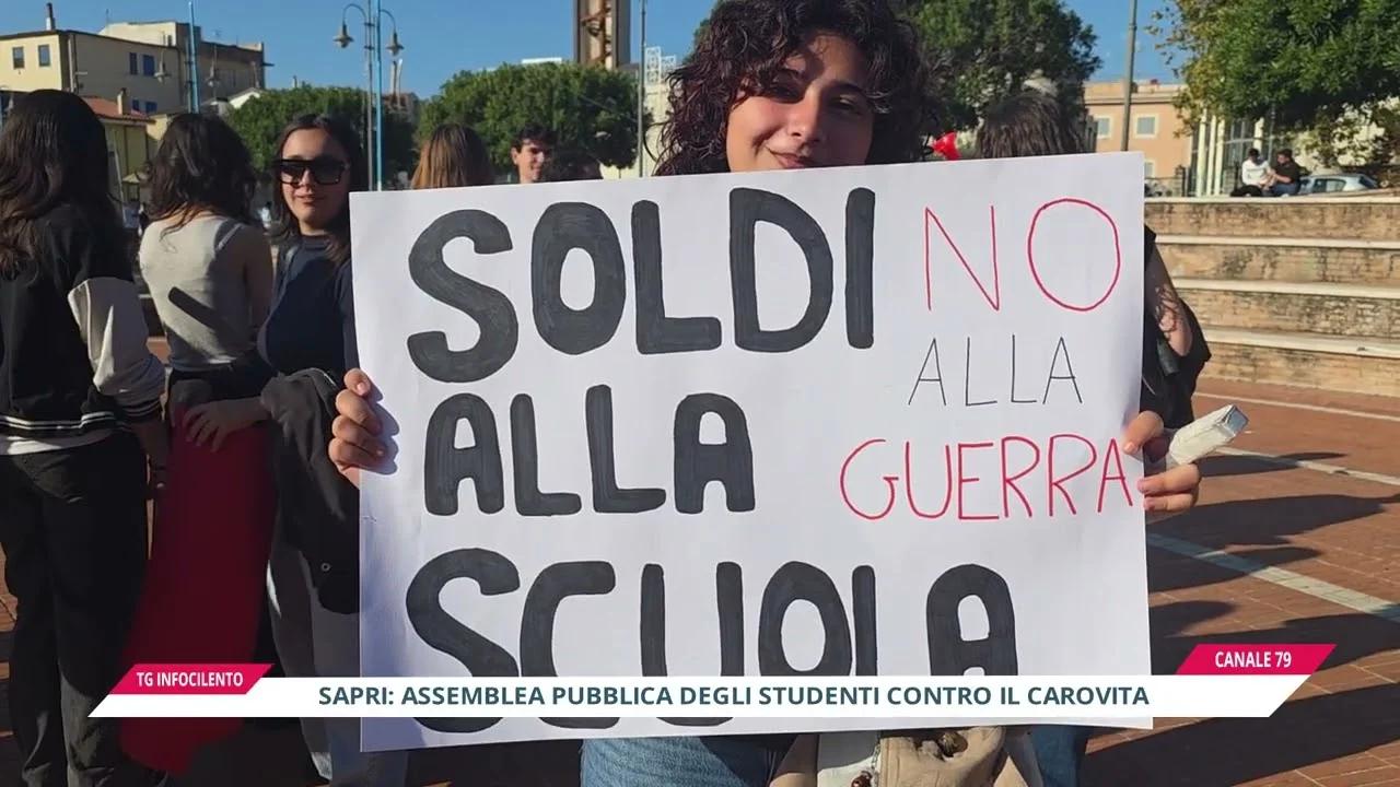 Carovita e carobenzina: gli studenti di Sapri scendono in piazza