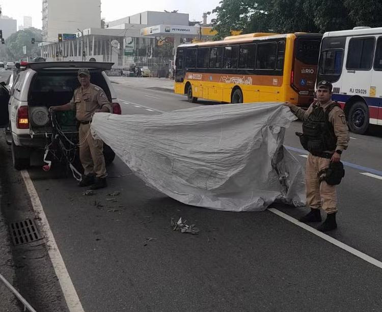 Guarda Municipal apreende balão de cerca de cinco metros que caiu na Av. Presidente Vargas