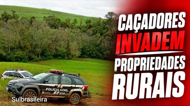 Caçadores invadem propriedades rurais e matam animais silvestres no interior de Condor