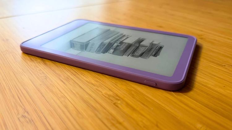 The side of the 2026 Kindle showing its power button