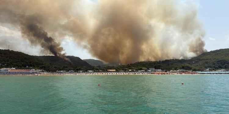 Incendi sul Gargano e in Molise: evacuate spiagge e campeggi, anziani trasferiti da una Rsa