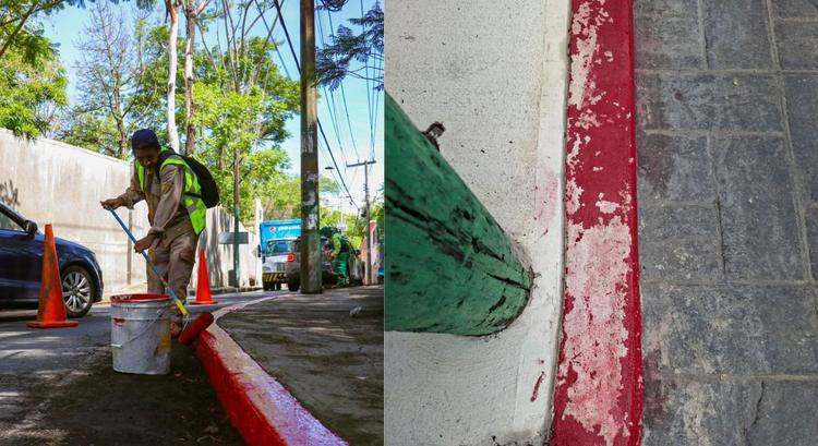 ¡Escándalo en Cuernavaca! Obra de 5 millones, ¿pintada con material vencido?