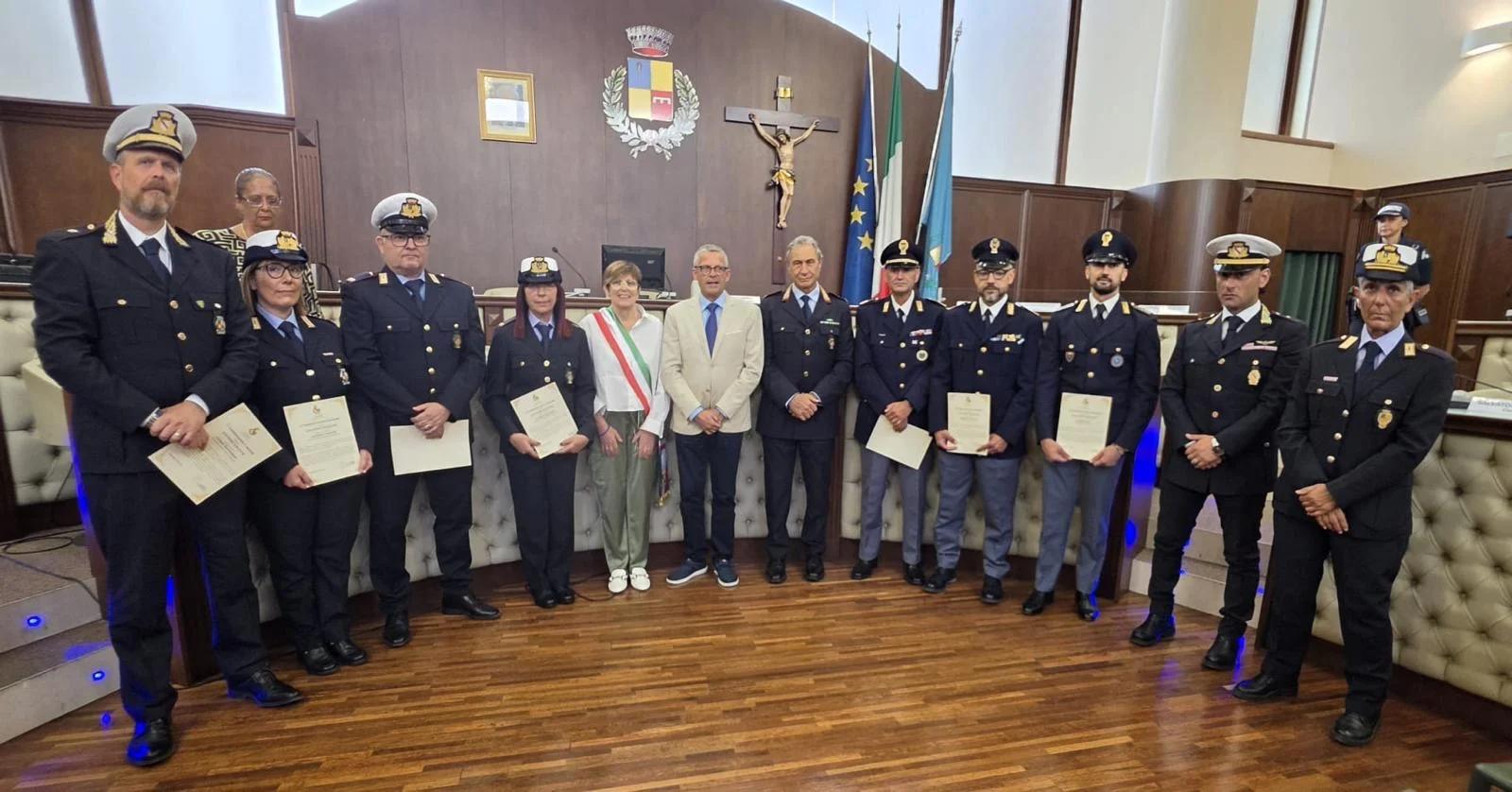 Sicurezza e movida a Battipaglia: assegnato encomio solenne alla Polizia di Stato e alla Polizia Locale