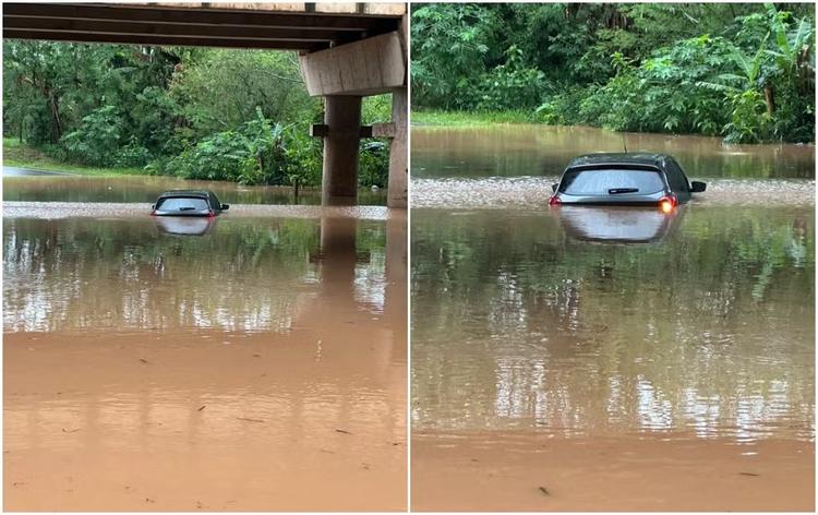 Chuva causa alagamento, erosão e queda de parte de ponte no interior de SP