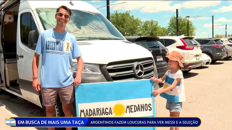 Torcedores argentinos cruzam o continente de van para acompanhar a seleção na Copa do Mundo