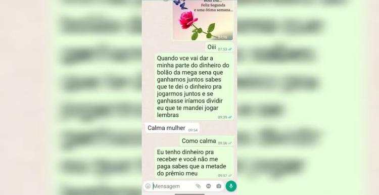 Mensagens e testemunhas: como mulher provou ter acordo verbal para dividir prêmio milionário da Mega-Sena com ex