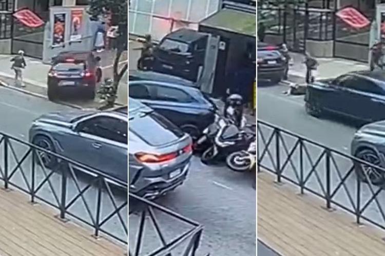 Vídeo mostra carro desgovernado atingindo pedestres em Santos; idosa de 79 anos morreu