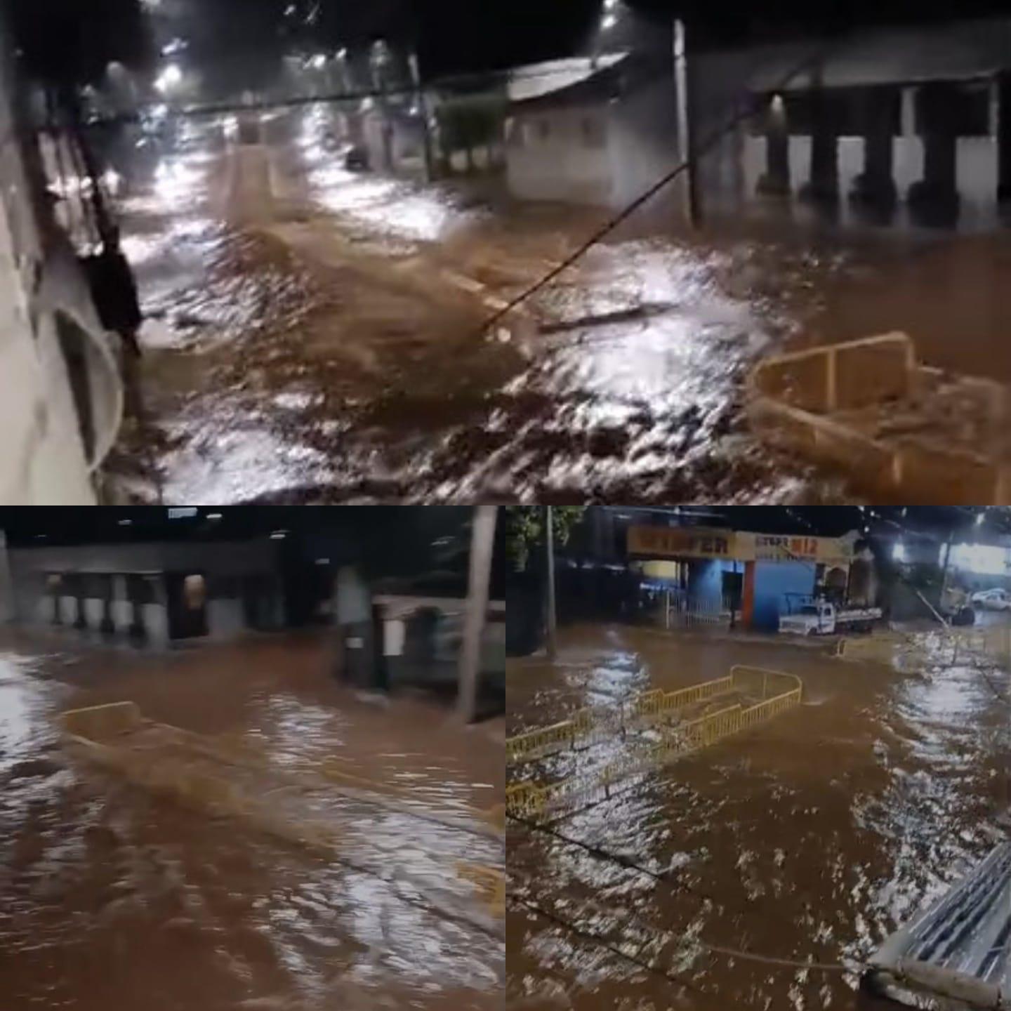 Chuva volta a causar alagamento na Avenida Oswaldo Cruz