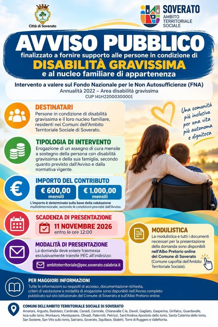 𝗗𝗶𝘀𝗮𝗯𝗶𝗹𝗶𝘁𝗮̀ 𝗴𝗿𝗮𝘃𝗶𝘀𝘀𝗶𝗺𝗮: 𝘂𝗻 𝘀𝗼𝘀𝘁𝗲𝗴𝗻𝗼 𝗰𝗼𝗻𝗰𝗿𝗲𝘁𝗼 𝗮𝗹𝗹𝗲 𝗽𝗲𝗿𝘀𝗼𝗻𝗲 𝗲 𝗮𝗹𝗹𝗲 �...
