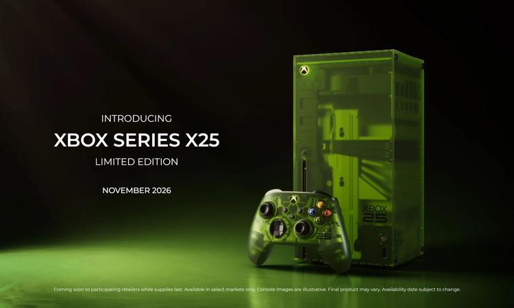 Xbox Series X25 : Microsoft célèbre les 25 ans de Xbox avec une console verte translucide